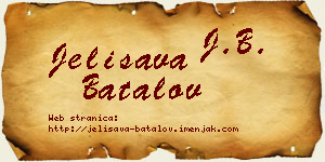 Jelisava Batalov vizit kartica